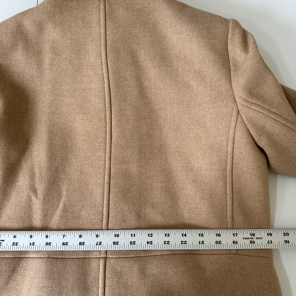 Reiss Macey Wool Blend Coat Women 8 Camel Tan Minimalist Quiet Luxury Old Money - Picture 7 of 8